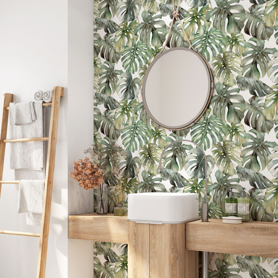 Bathroom Self Adhesive - Tropical Leaves