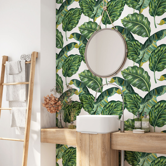 Bathroom Self Adhesive - Tropical Leaves