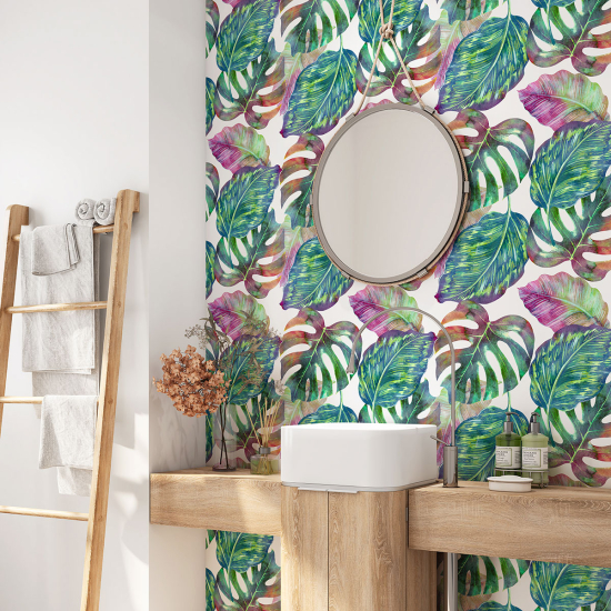 Bathroom Self Adhesive - Tropical Leaves