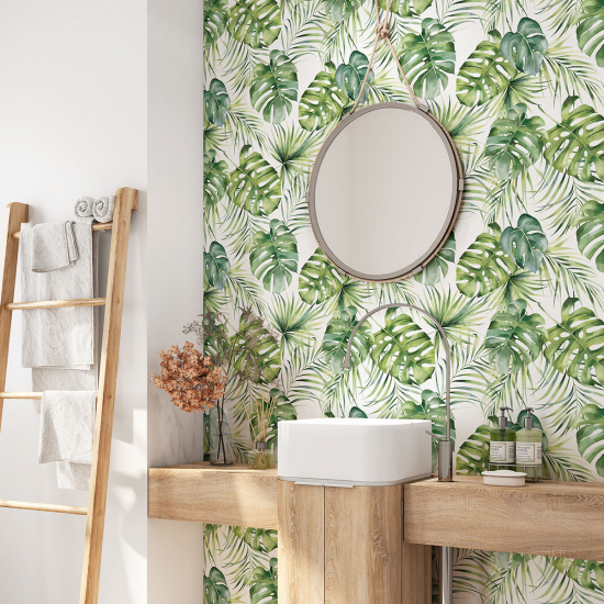 Bathroom Self Adhesive - Tropical Leaves