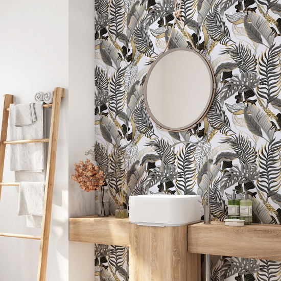 Bathroom Self Adhesive - Tropical Leaves