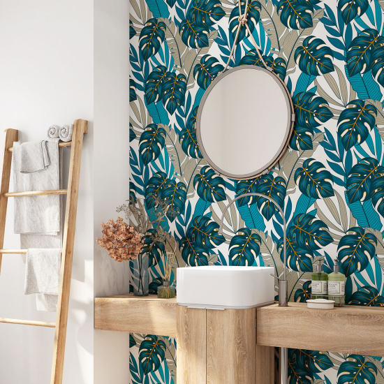 Bathroom Self Adhesive - Tropical Leaves