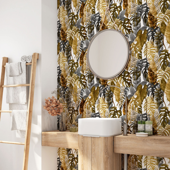 Bathroom Self Adhesive - Tropical Leaves