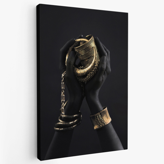 Canvas Print - African hands jewelry