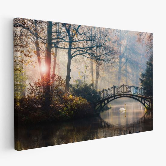 Canvas Print - Arch bridge in the forest