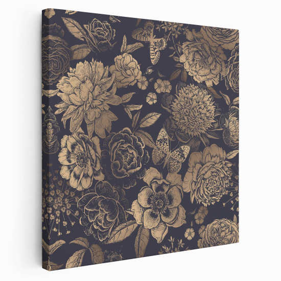 Canvas Print - Butterfly flowers