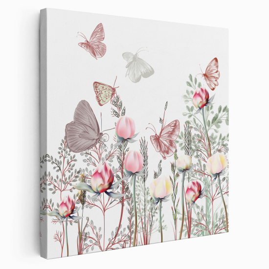 Canvas Print - Butterfly flowers