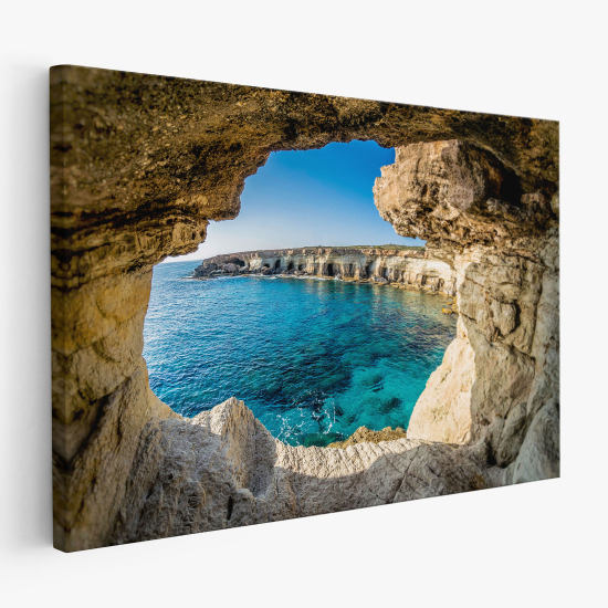 Canvas Print - Cave with Sea View