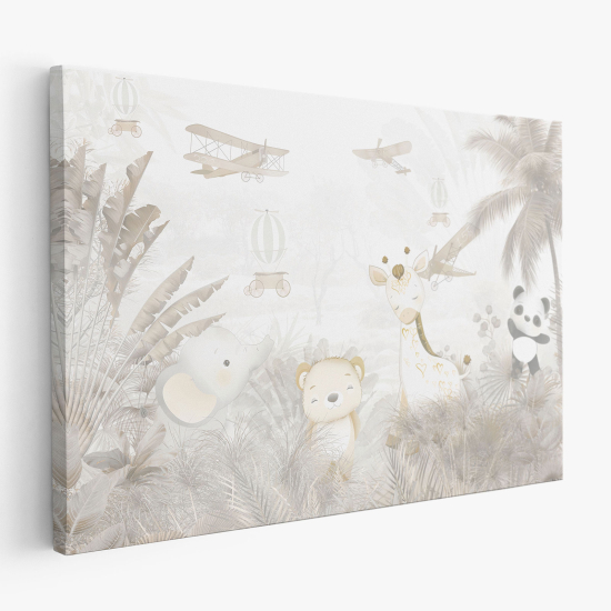 Canvas Print for Kids - Airplanes Animals