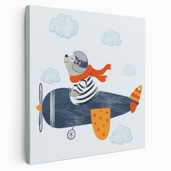 Canvas Print for Kids - Aviator Bear