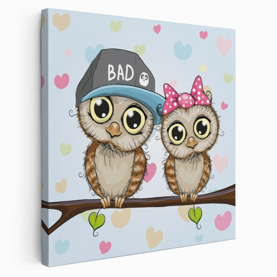 Canvas Print for Kids - Bad owls