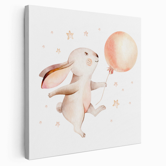 Canvas Print for Kids - Balloon Rabbit