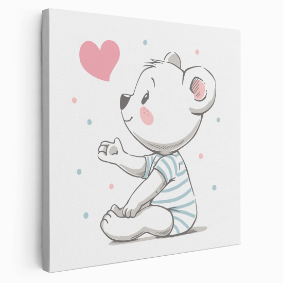 Canvas Print for Kids - Bear Heart