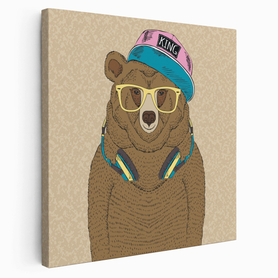 Canvas Print for Kids - Bear music