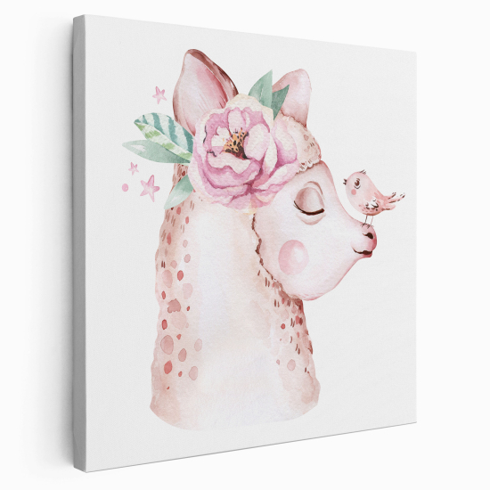 Canvas Print for Kids - Bird Lama