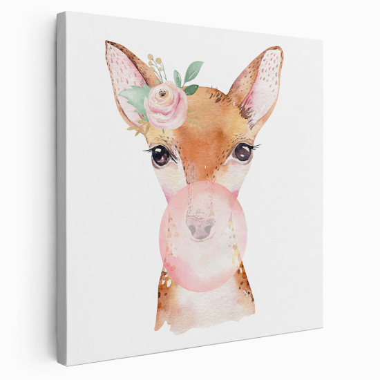 Canvas Print for Kids - Bubble fawn