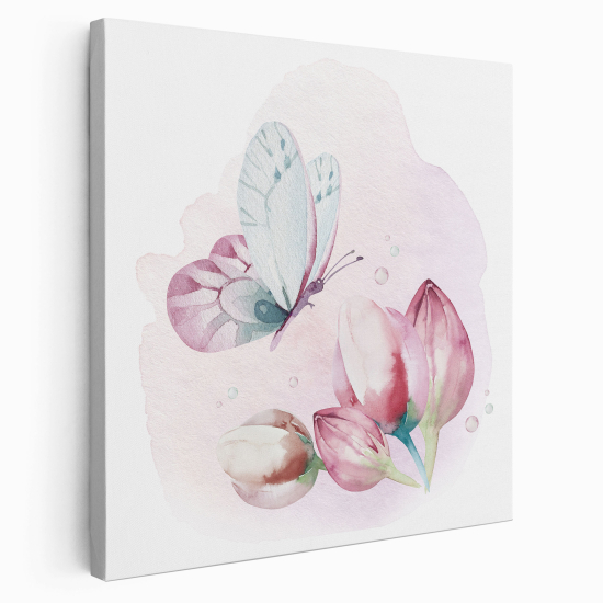 Canvas Print for Kids - Butterfly Flowers