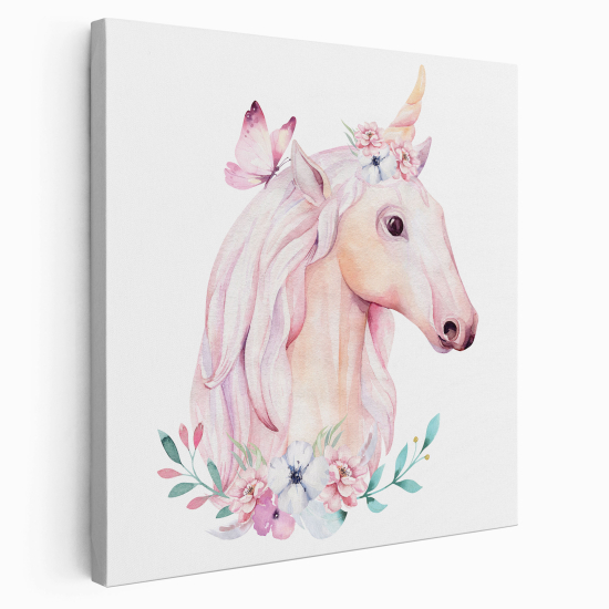 Canvas Print for Kids - Butterfly unicorn