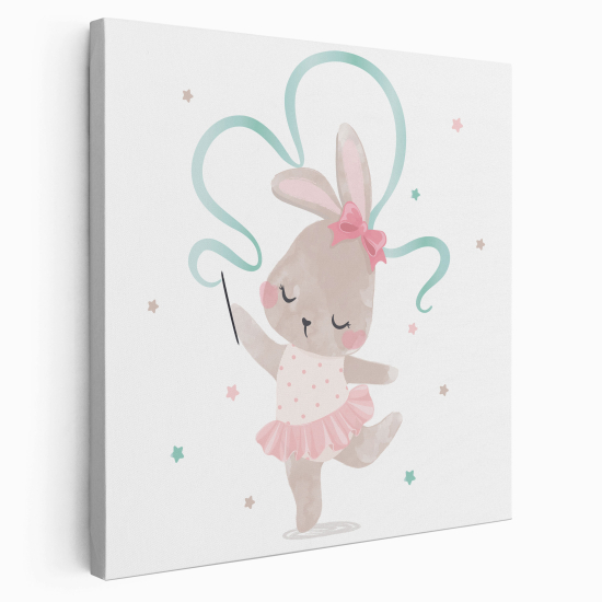 Canvas Print for Kids - Dancing Rabbit