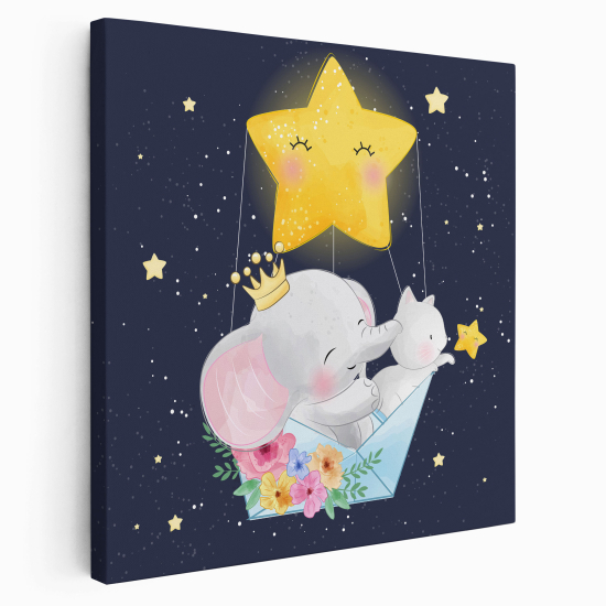 Canvas Print for Kids - Elephant Cat