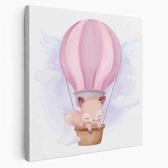 Canvas Print for Kids - Hot Air Balloon Fox