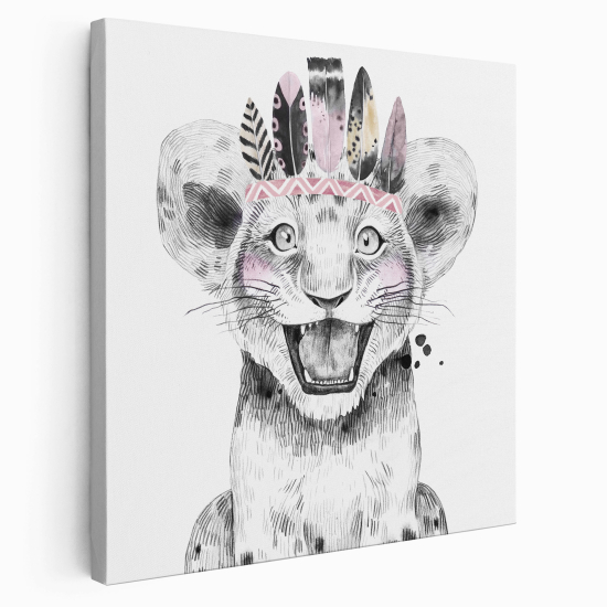 Canvas Print for Kids - Indian Lion