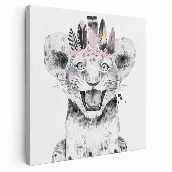 Canvas Print for Kids - Indian Lion