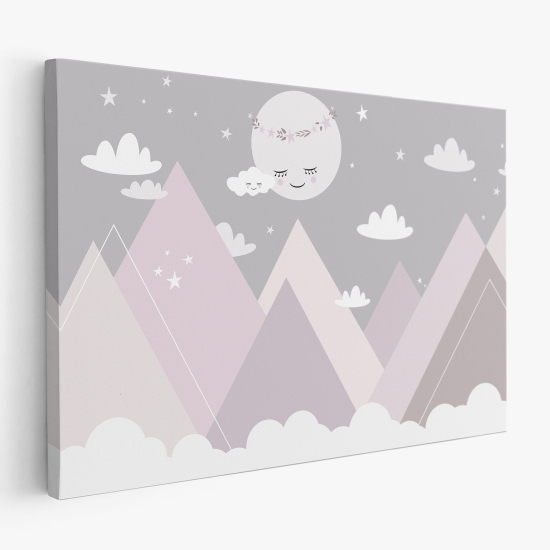 Canvas Print for Kids - Moon Mountains