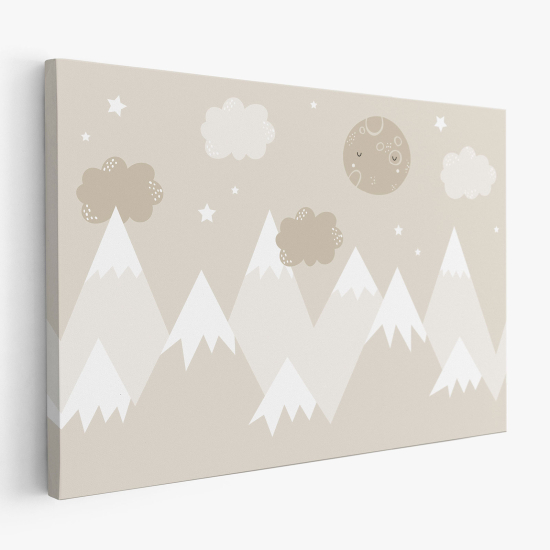 Canvas Print for Kids - Moon mountains