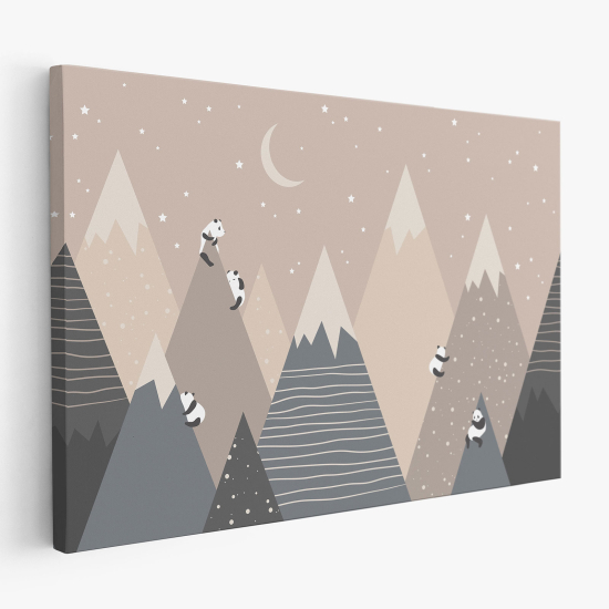 Canvas Print for Kids - Moon mountains