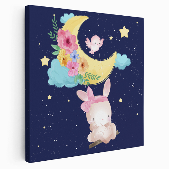 Canvas Print for Kids - Moon Rabbit