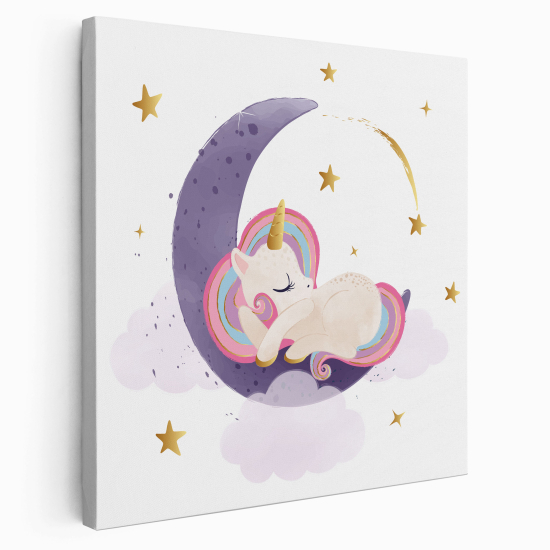 Canvas Print for Kids - Moon Unicorn