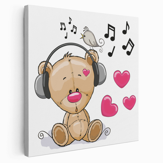 Canvas Print for Kids - Musical bear