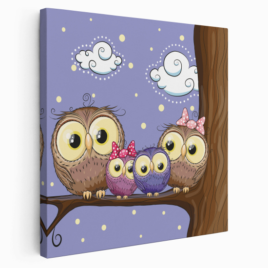 Canvas Print for Kids - Owls