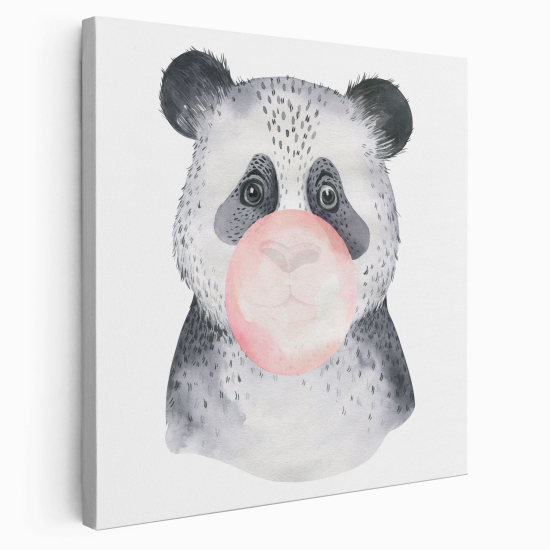 Canvas Print for Kids - Panda bubble