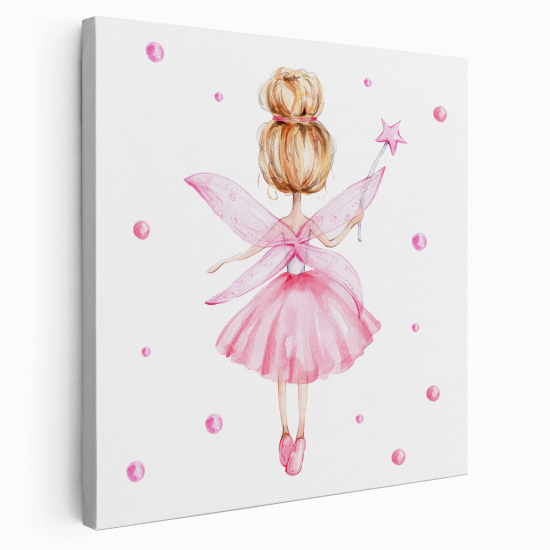 Canvas Print for Kids - Pink Fairy