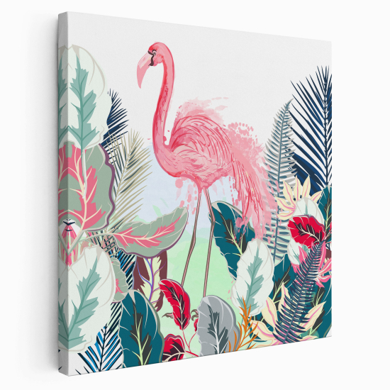 Canvas Print for Kids - Pink flamingo