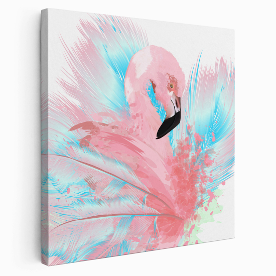 Canvas Print for Kids - Pink flamingo