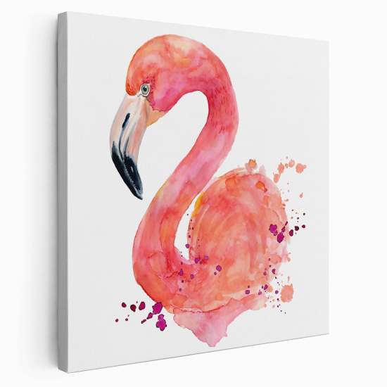 Canvas Print for Kids - Pink flamingo