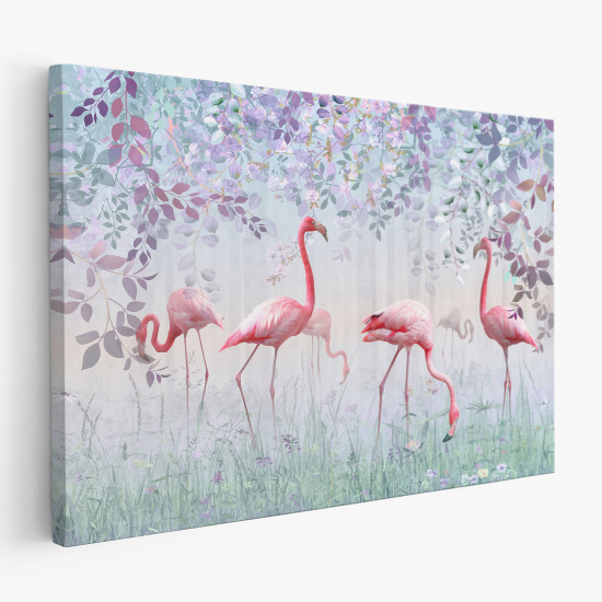 Canvas Print for Kids - Pink Flamingos