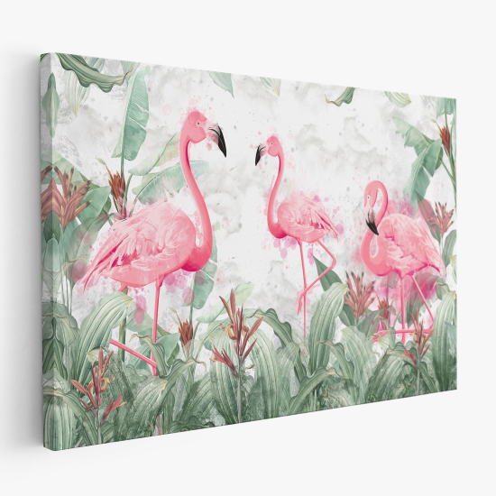 Canvas Print for Kids - Pink Flamingos