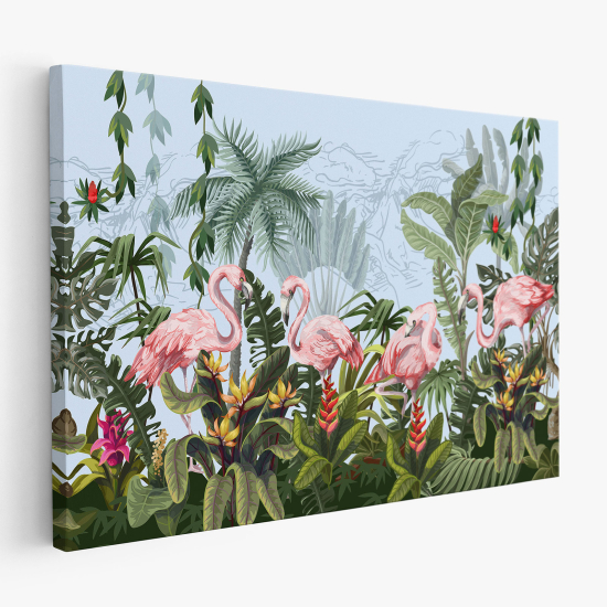 Canvas Print for Kids - Pink Flamingos