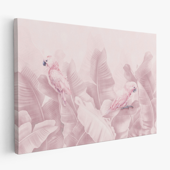 Canvas Print for Kids - Pink Parrots