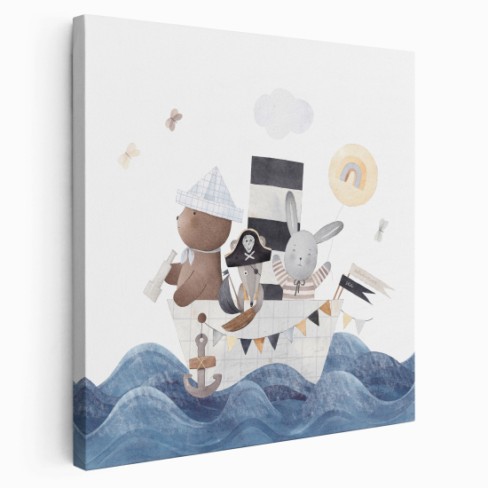 Canvas Print for Kids - Pirate Animals