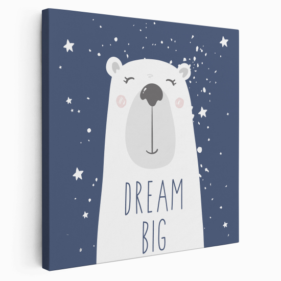 Canvas Print for Kids - Polar Bear Dream Big