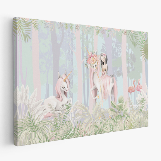 Canvas Print for Kids - Princess Unicorns