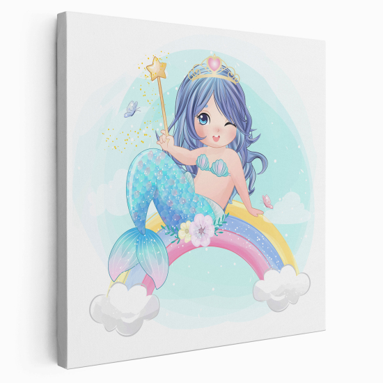 Canvas Print for Kids - Rainbow Siren