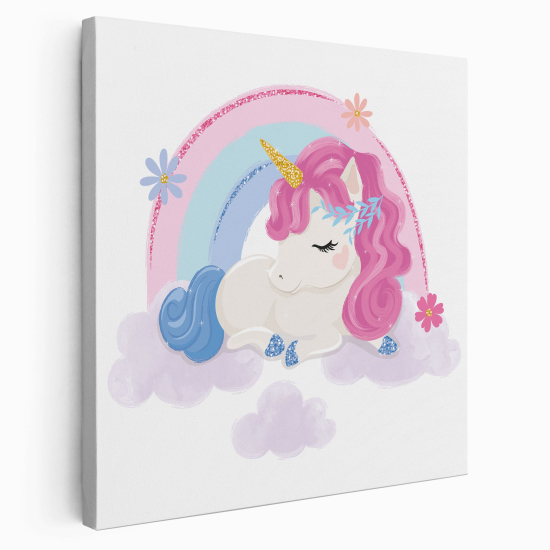 Canvas Print for Kids - Rainbow Unicorn