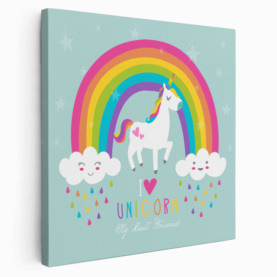 Canvas Print for Kids - Rainbow Unicorn