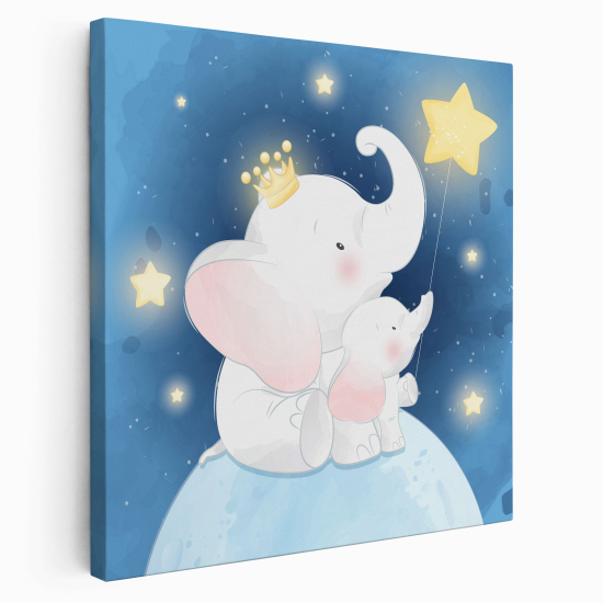 Canvas Print for Kids - Star Elephants